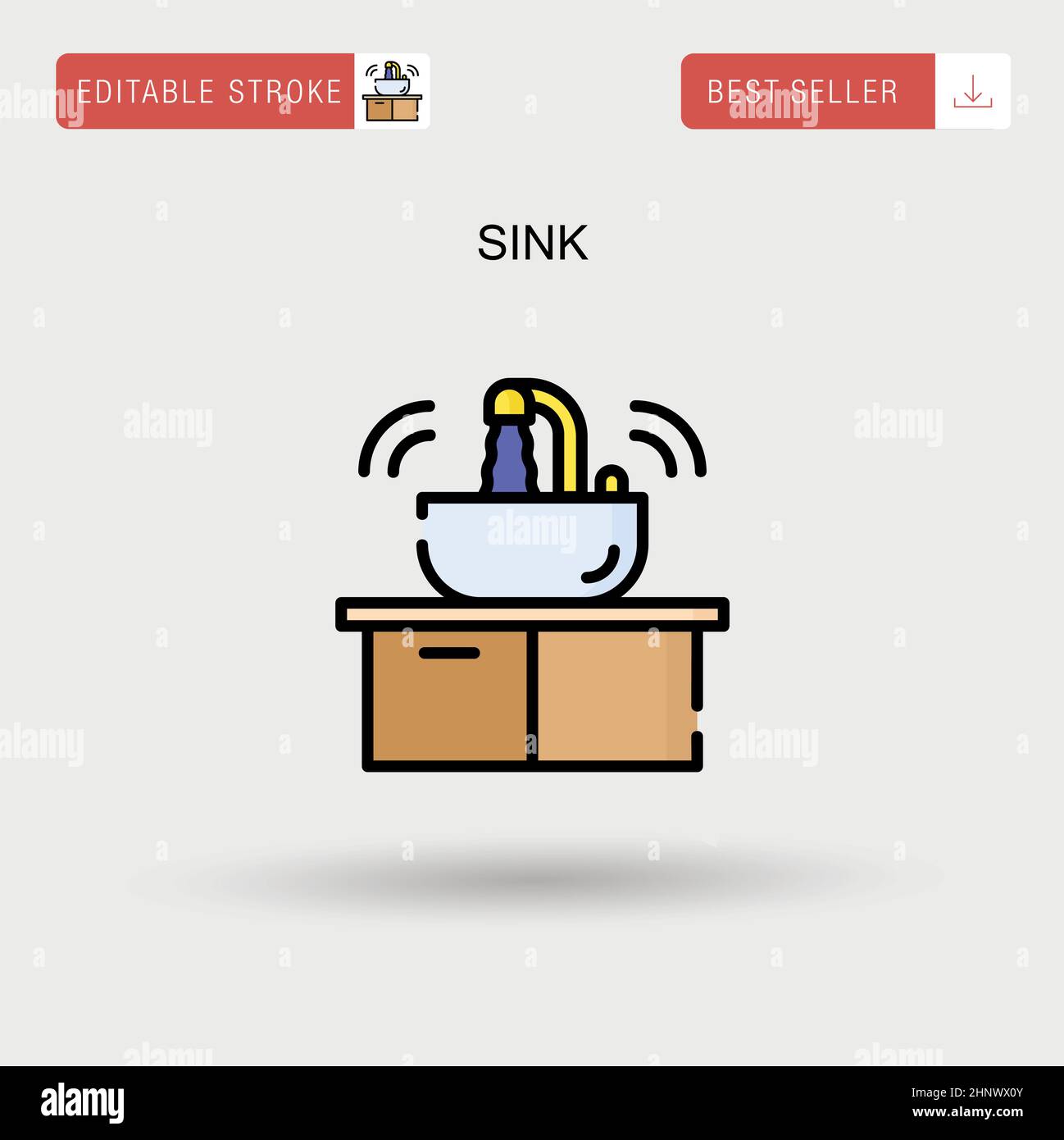 Stainless steel kitchen sink Stock Vector Images - Alamy