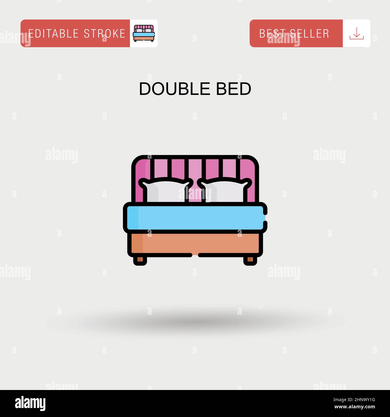 Double Bed Stock Vector Images Alamy