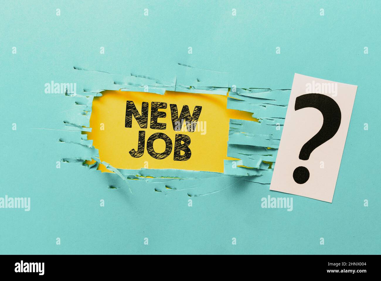 Text sign showing New Job, Business overview recently having paid ...