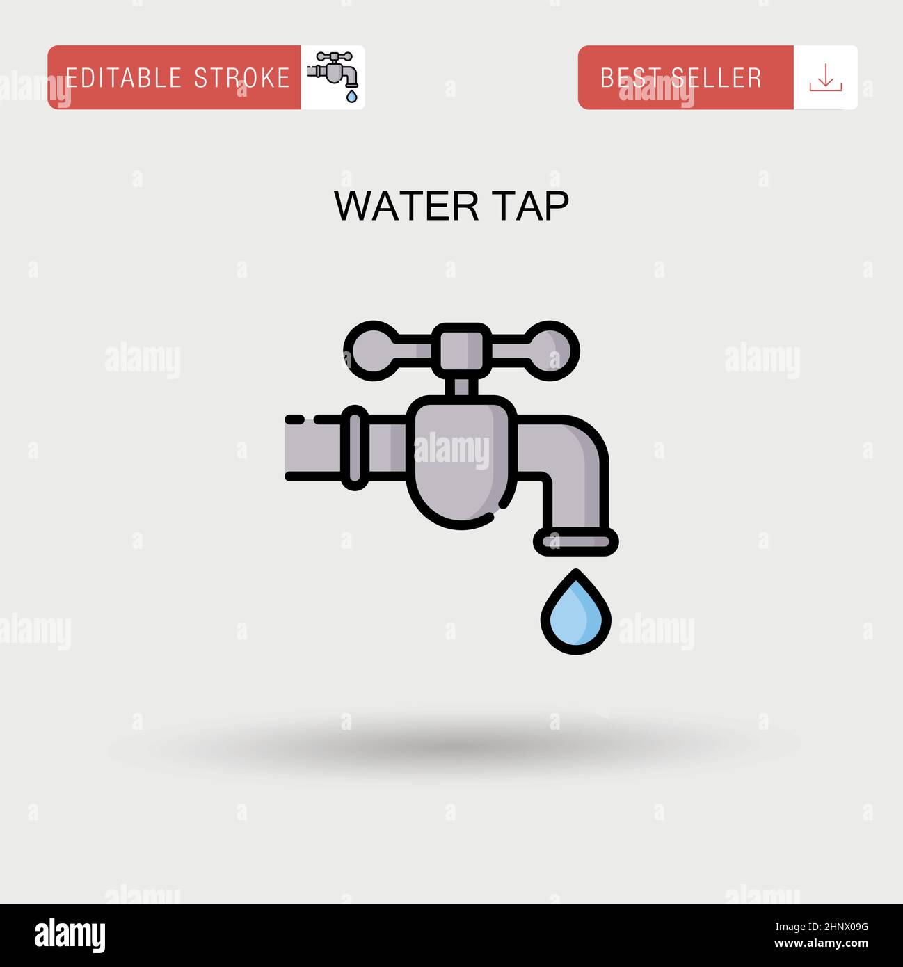 Water tap Simple vector icon. Stock Vector