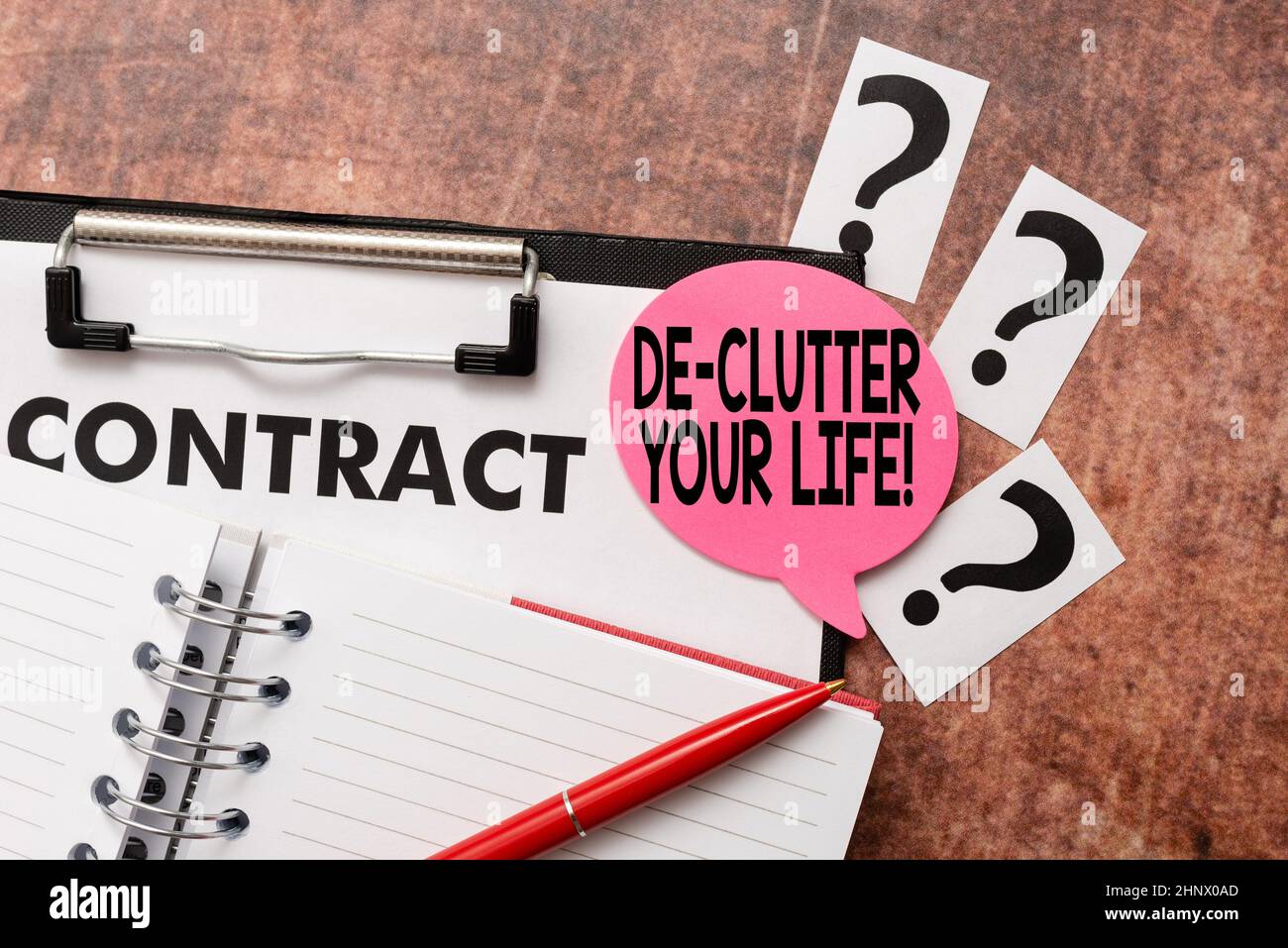 Text sign showing De Clutter Your Life, Conceptual photo remove unnecessary items from untidy or overcrowded places Drafting New Contract, Creating Ag Stock Photo