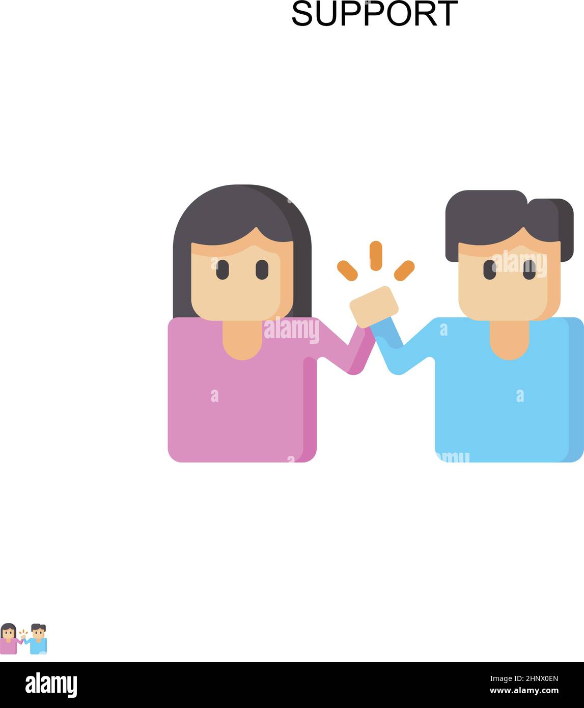 Support Simple vector icon. Illustration symbol design template for web ...
