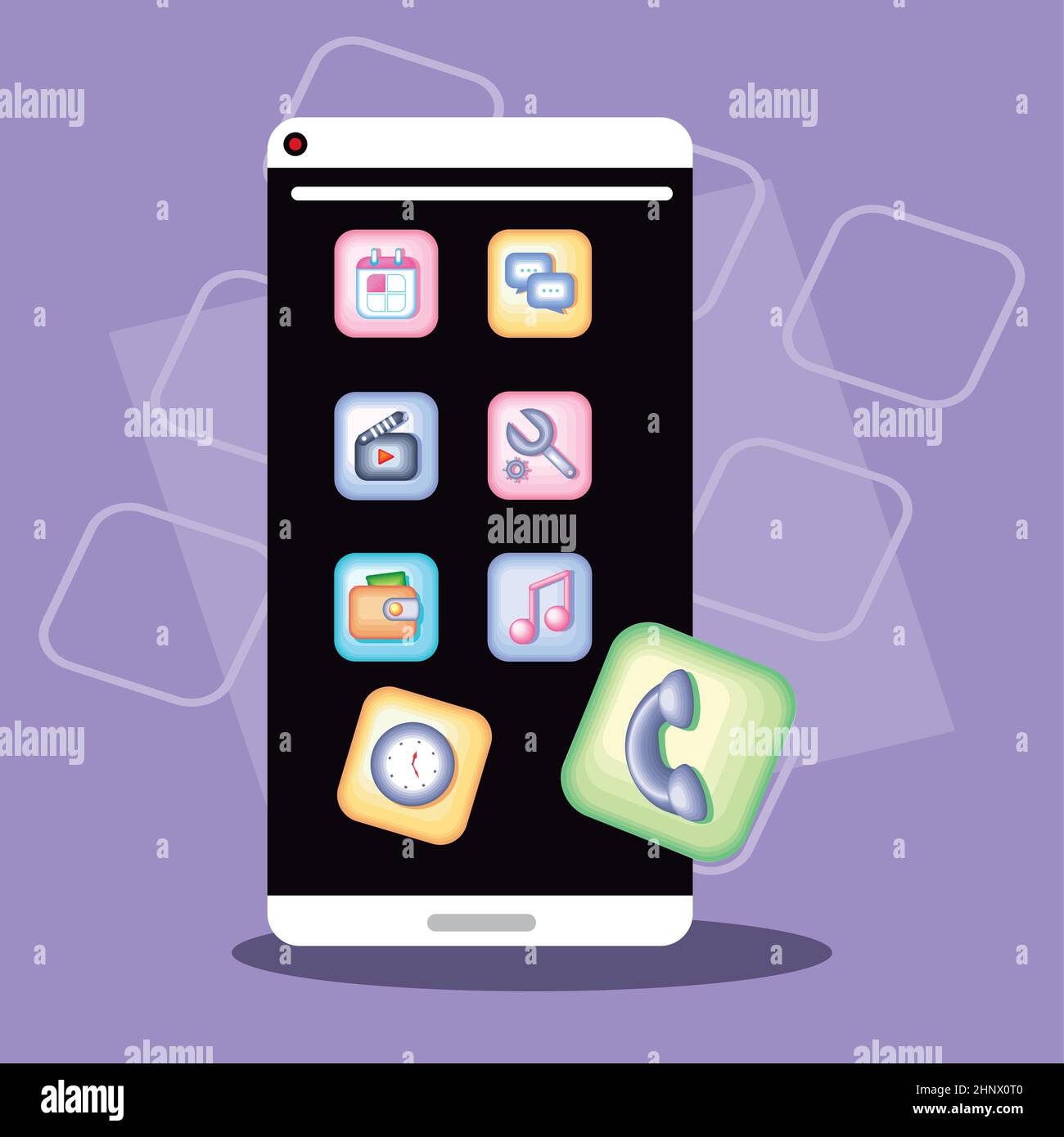 phone application icons Stock Vector Image & Art - Alamy