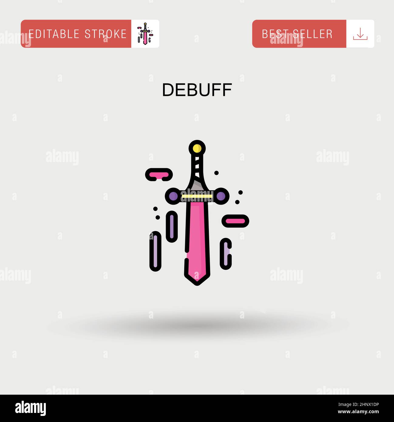Debuff Simple vector icon Stock Vector Image & Art - Alamy