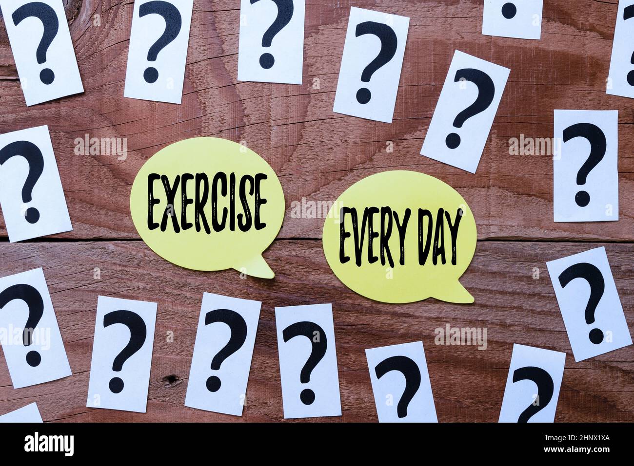 Hand writing sign Exercise Every Day, Business showcase move body ...