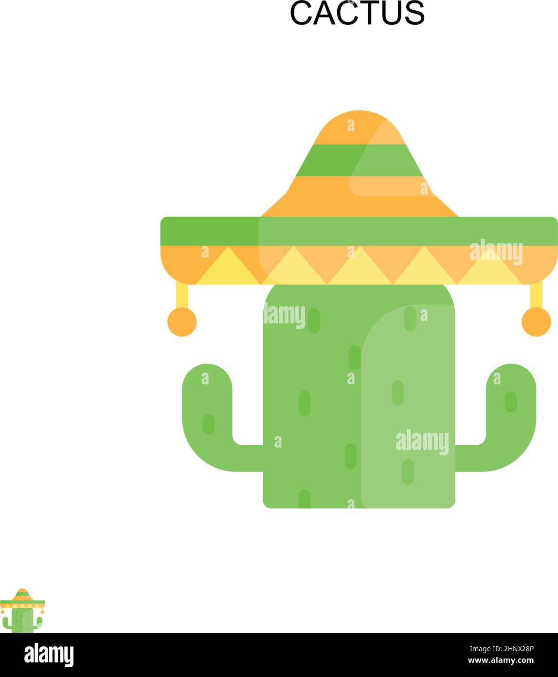 Cactus Simple vector icon. Illustration symbol design template for web ...