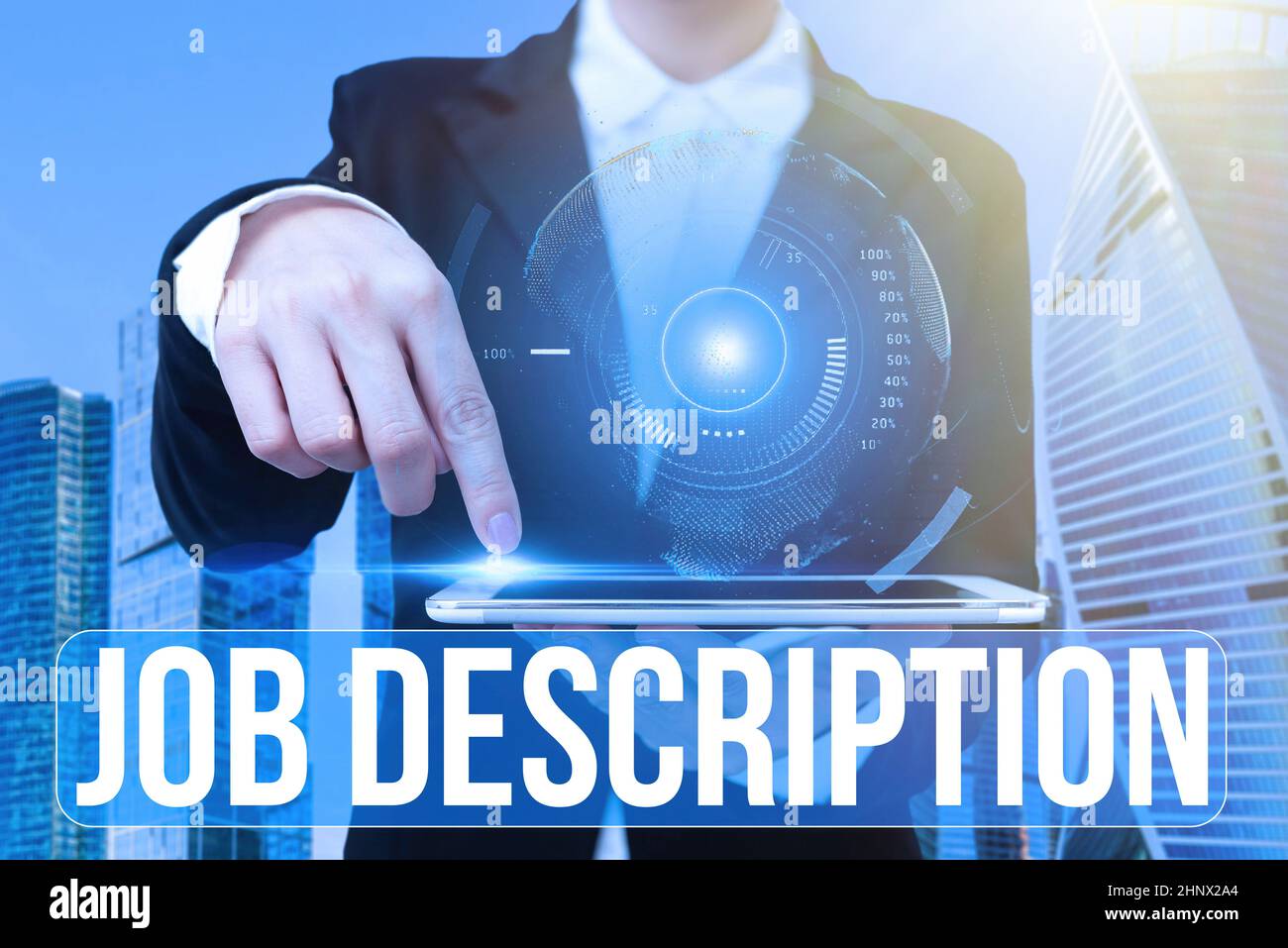 Text sign showing Job Description, Internet Concept a formal account of ...