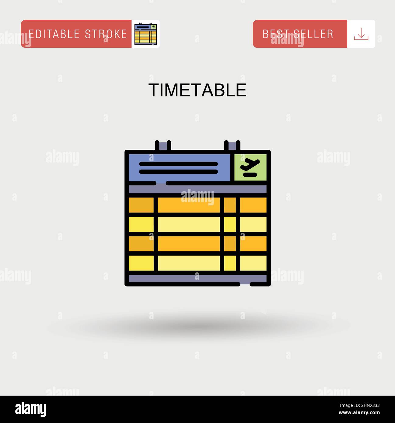 Timetable Simple vector icon. Stock Vector