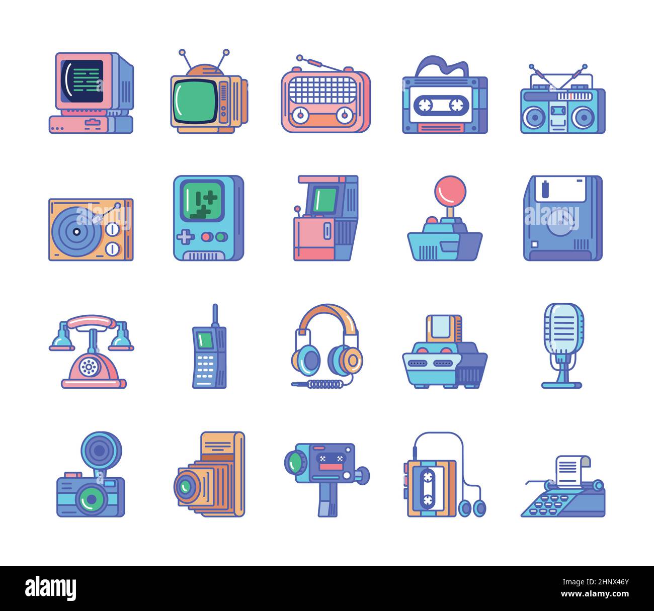 retro tech white