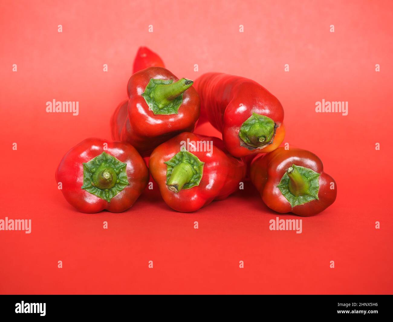 red peppers (scientific name Capsicum aka bell peppers) vegetables