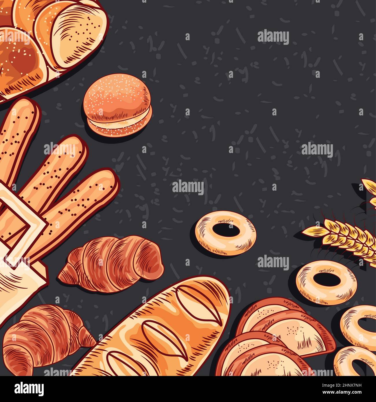 Whole wheat breads Stock Vector Images - Alamy