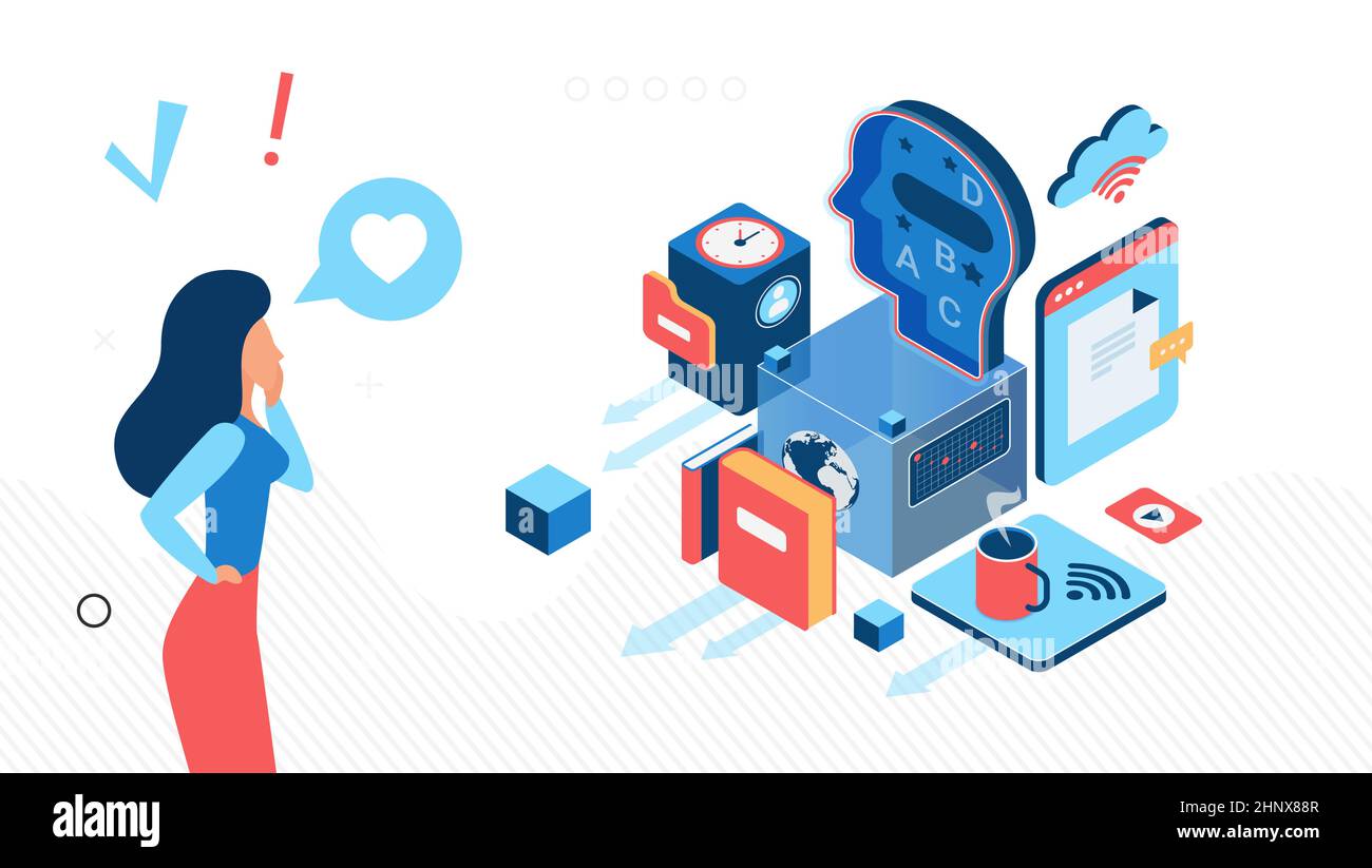 Remote study environment Stock Vector Images - Alamy