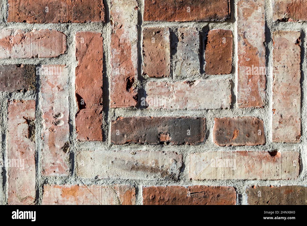 old wall background with red vintage bricks Stock Photo - Alamy