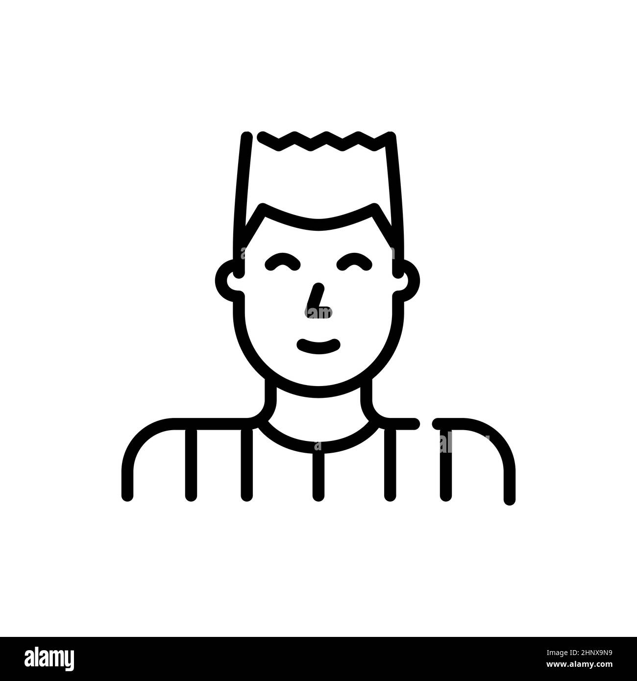 Male avatar profile picture icon Black and White Stock Photos & Images ...