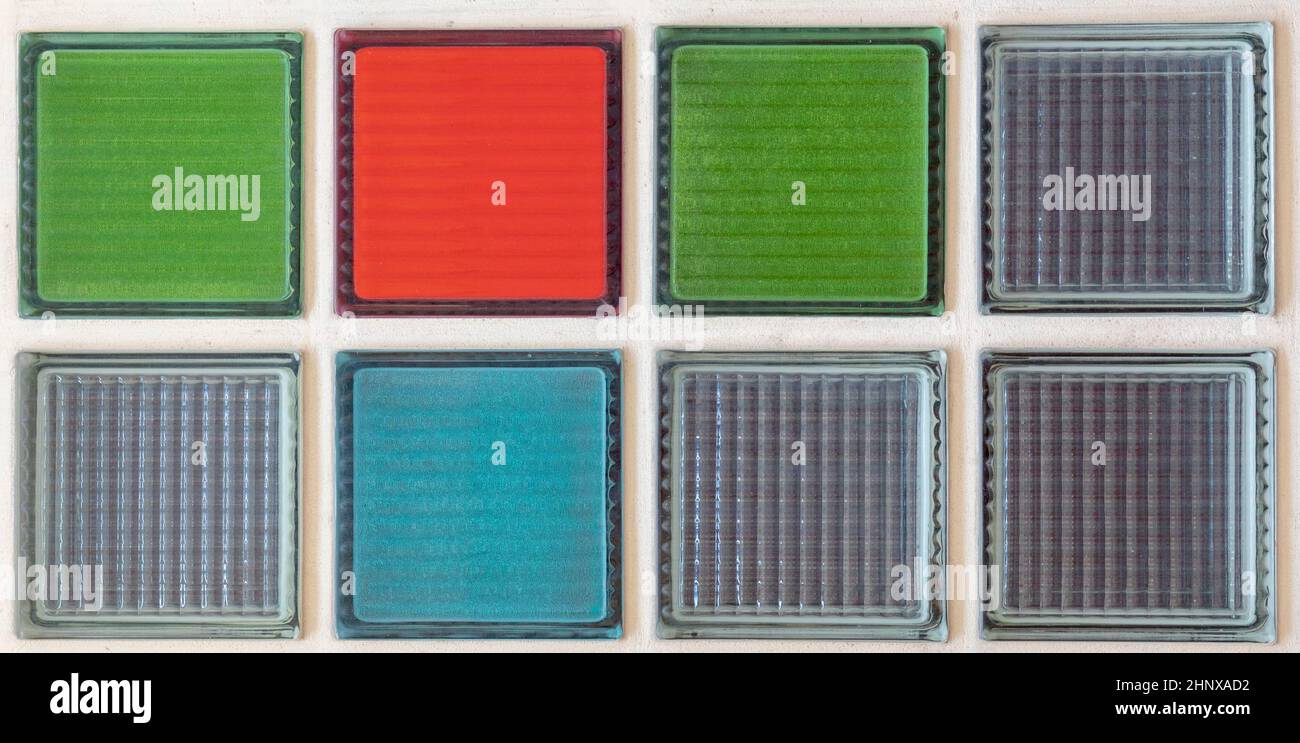 pattern of glass building block gives a vintage look Stock Photo Alamy