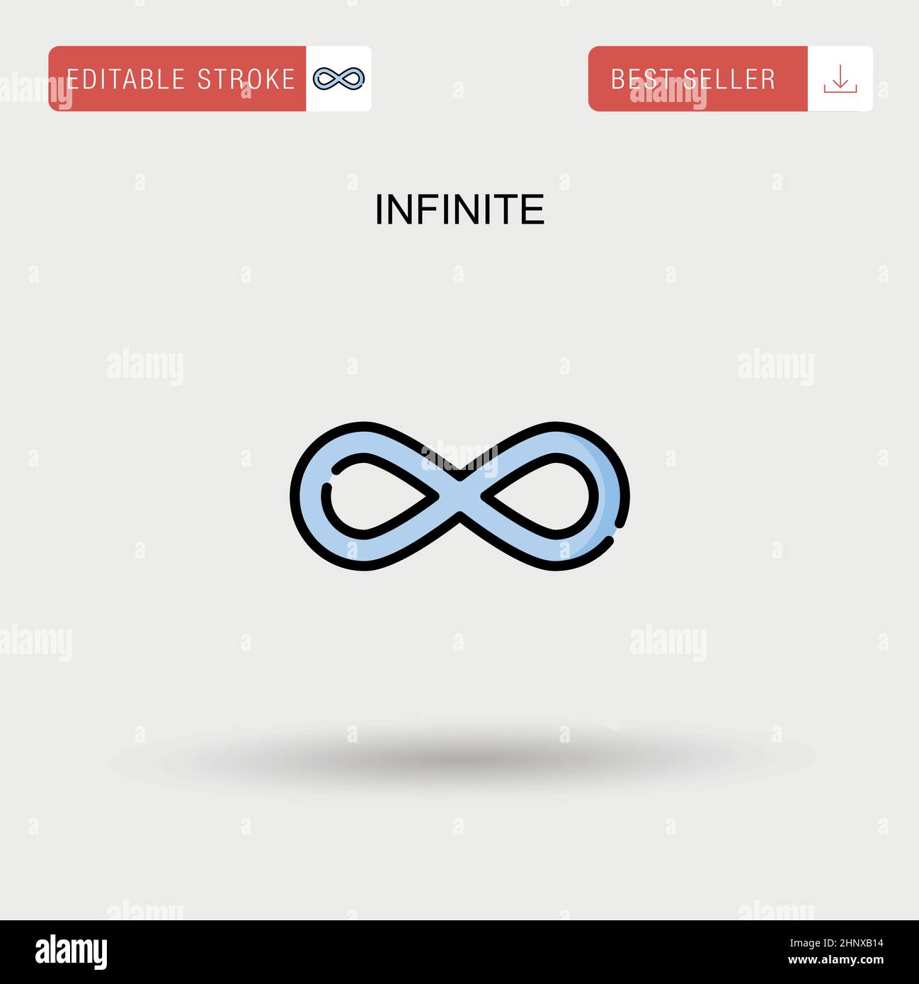 Infinite Simple vector icon. Stock Vector