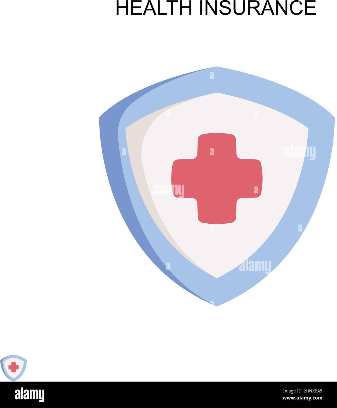 Health insurance Simple vector icon. Illustration symbol design template for web mobile UI element. Stock Vector