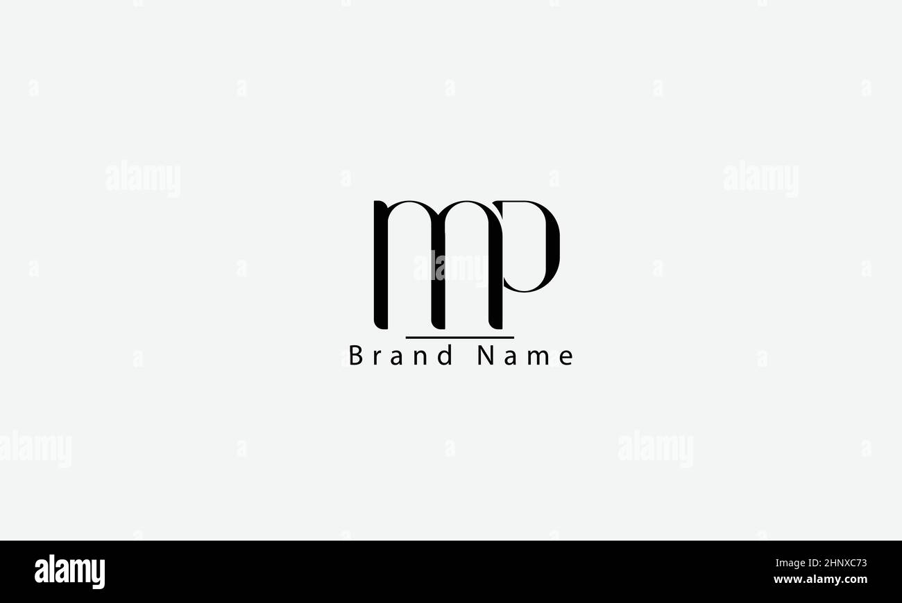 Premium Vector  Abstract monogram mp or pm logo concept