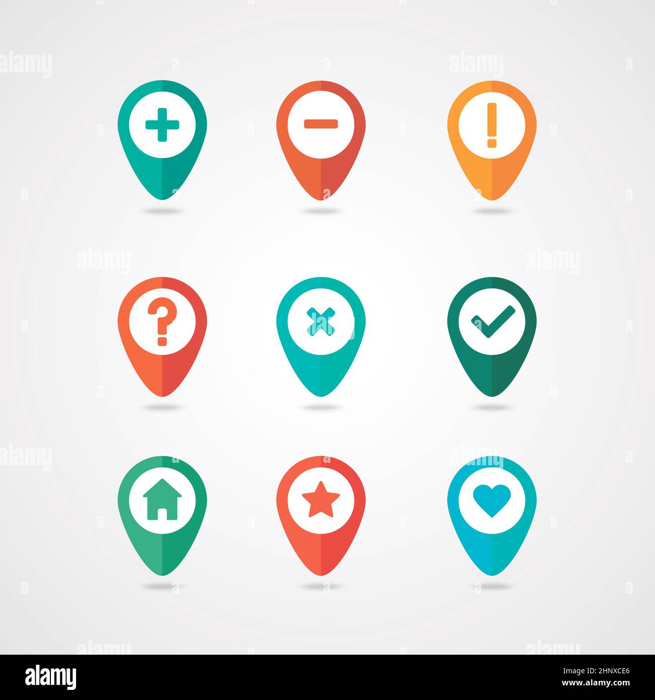 mapping pins icon EPS 10 vector file has transparency, shadow under the ...