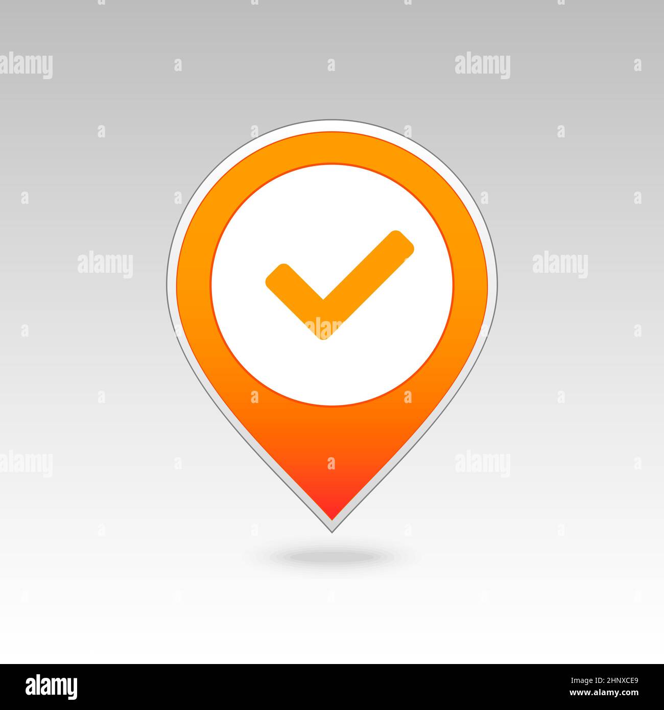 Check pin map icon. Map pointer. Map markers. Vector illustration EPS10 ...