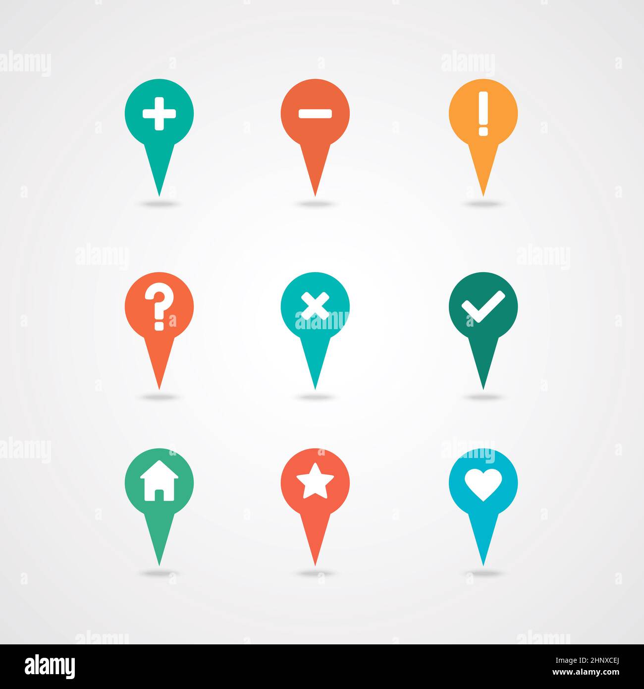 mapping pins icon EPS 10 vector file has transparency, shadow under the ...