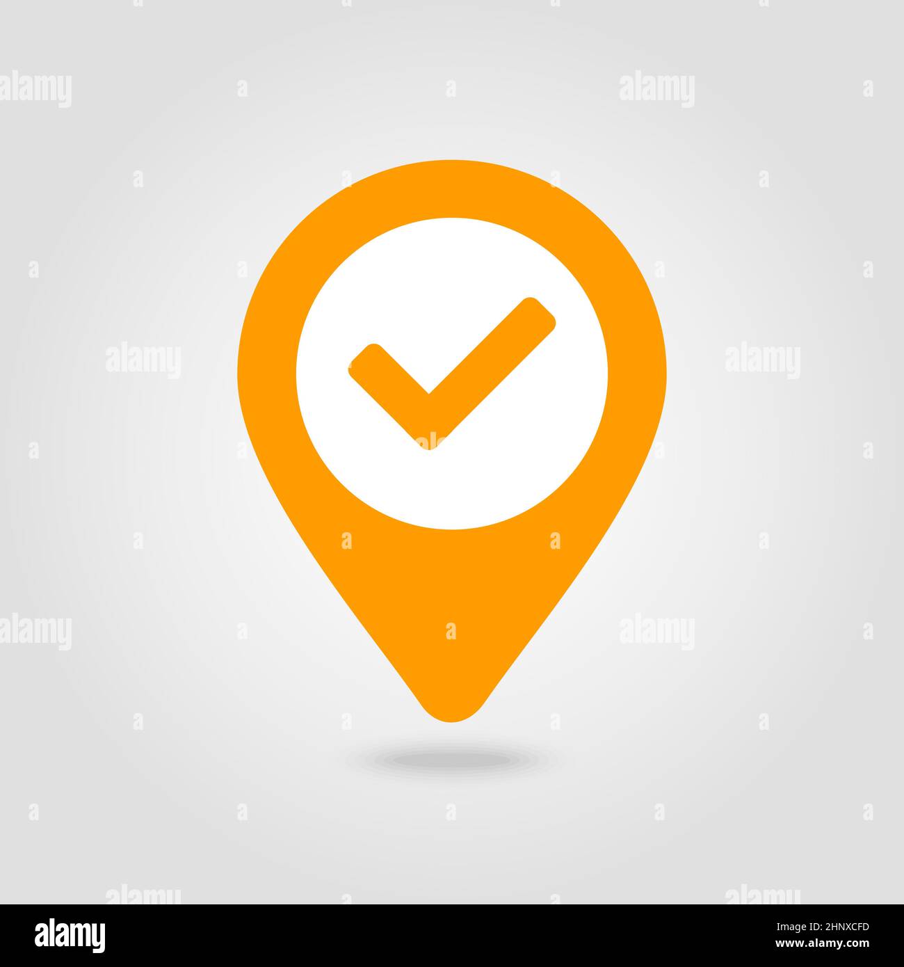 Check pin map icon. Map pointer. Map markers. Vector illustration EPS10 ...
