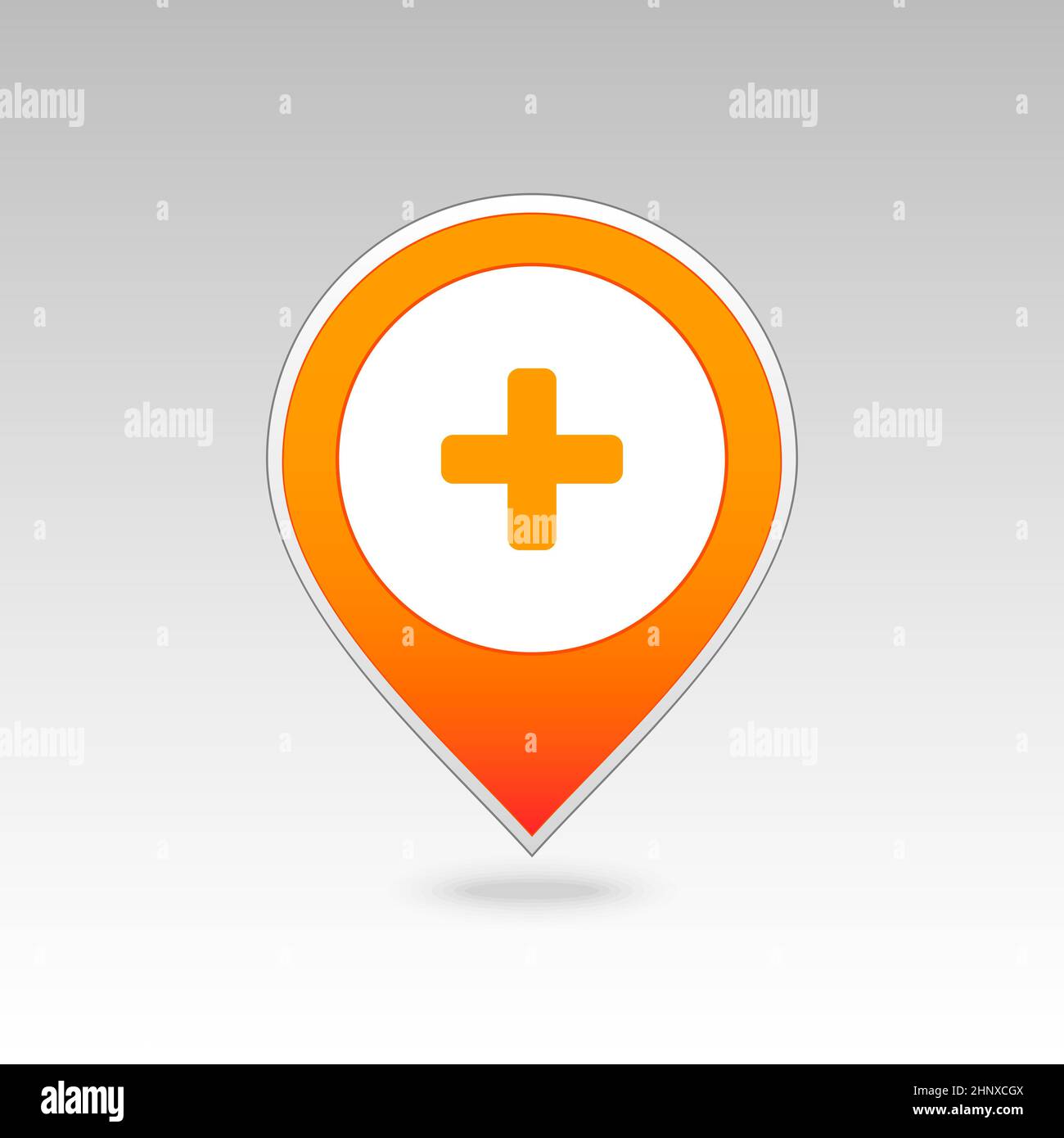 Plus pin map icon. Hospital, Clinic. Map pointer. Map markers. Vector ...