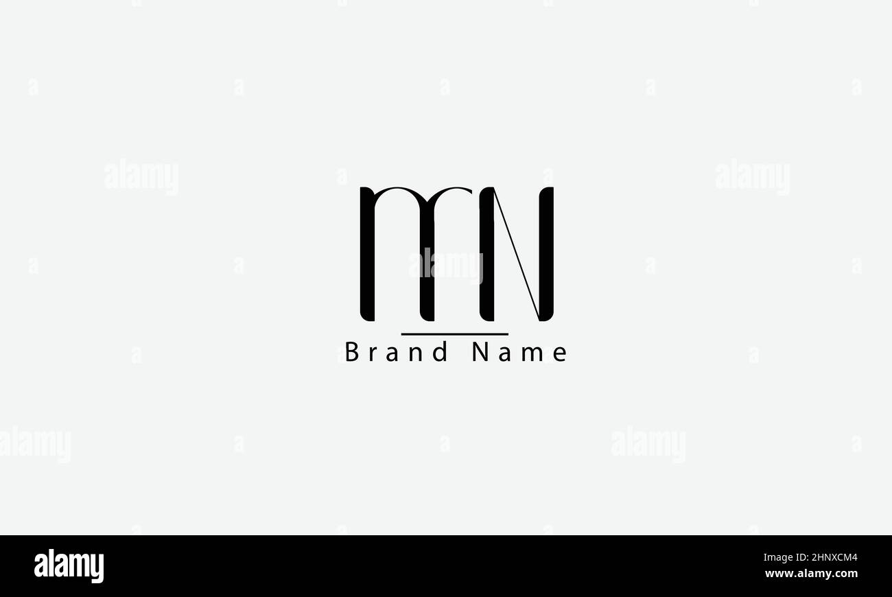 MN NM M N abstract vector logo monogram template Stock Vector