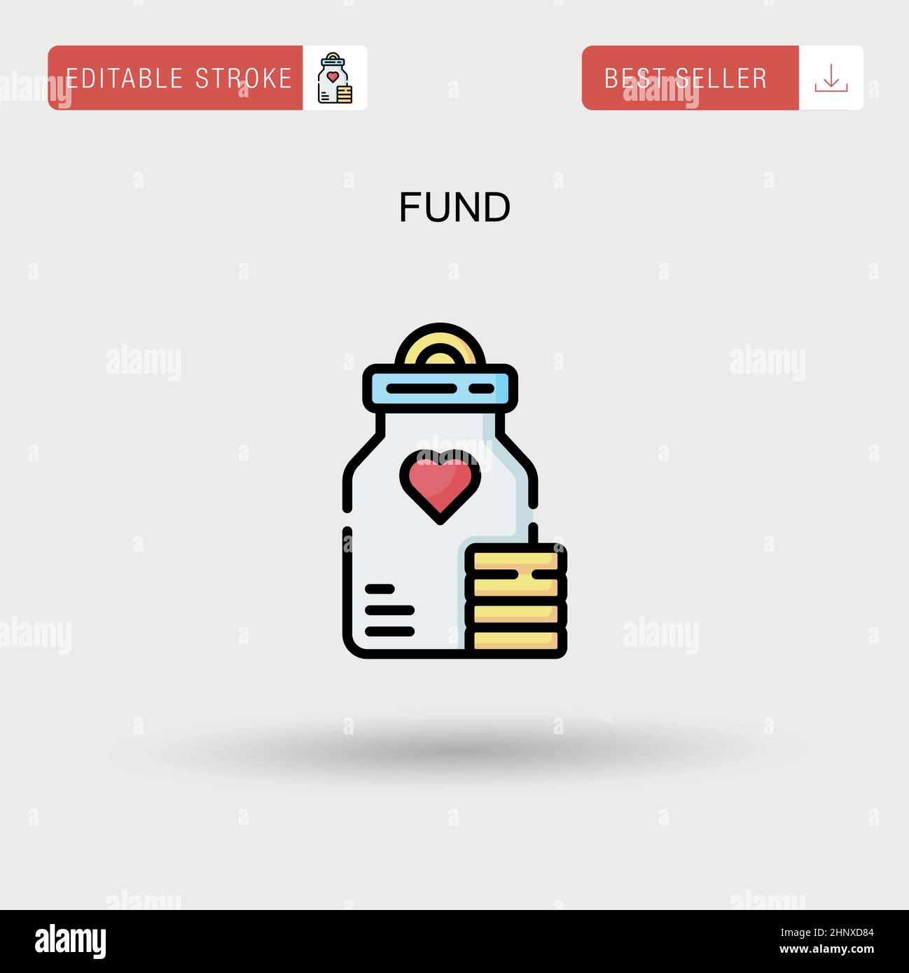 Fund Simple vector icon. Stock Vector