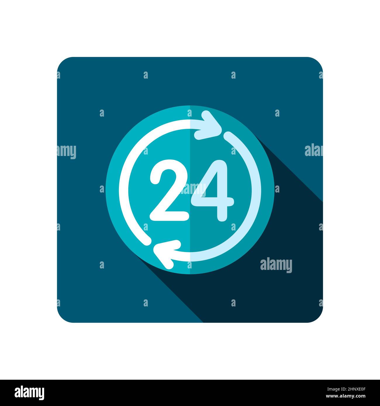 Twenty four hour icon. E-commerce sign. Graph symbol for your web site ...