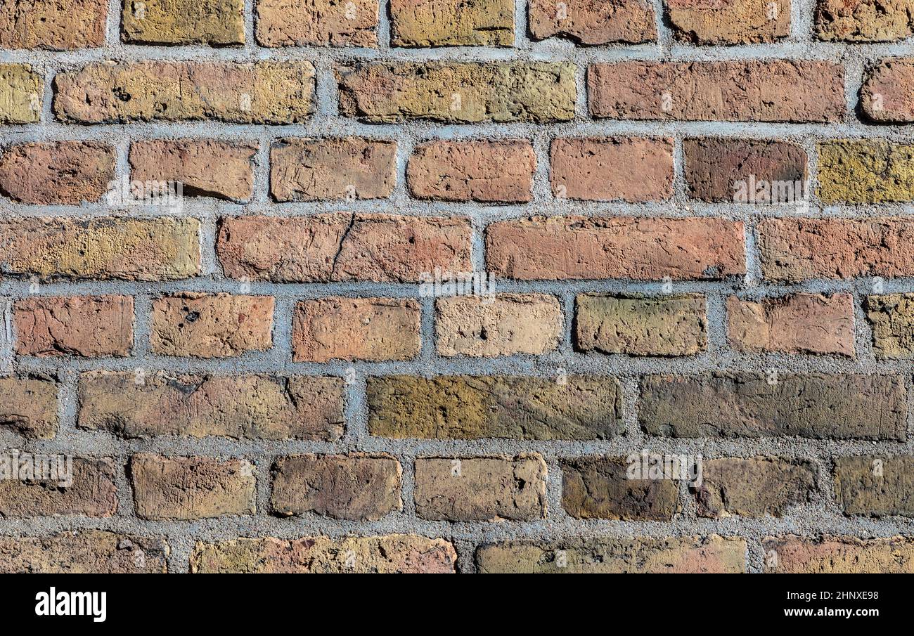 pattern of old brick wall gives a harmonic background Stock Photo