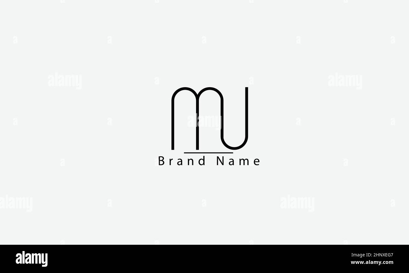 MU UM M U abstract vector logo monogram template Stock Vector Image ...