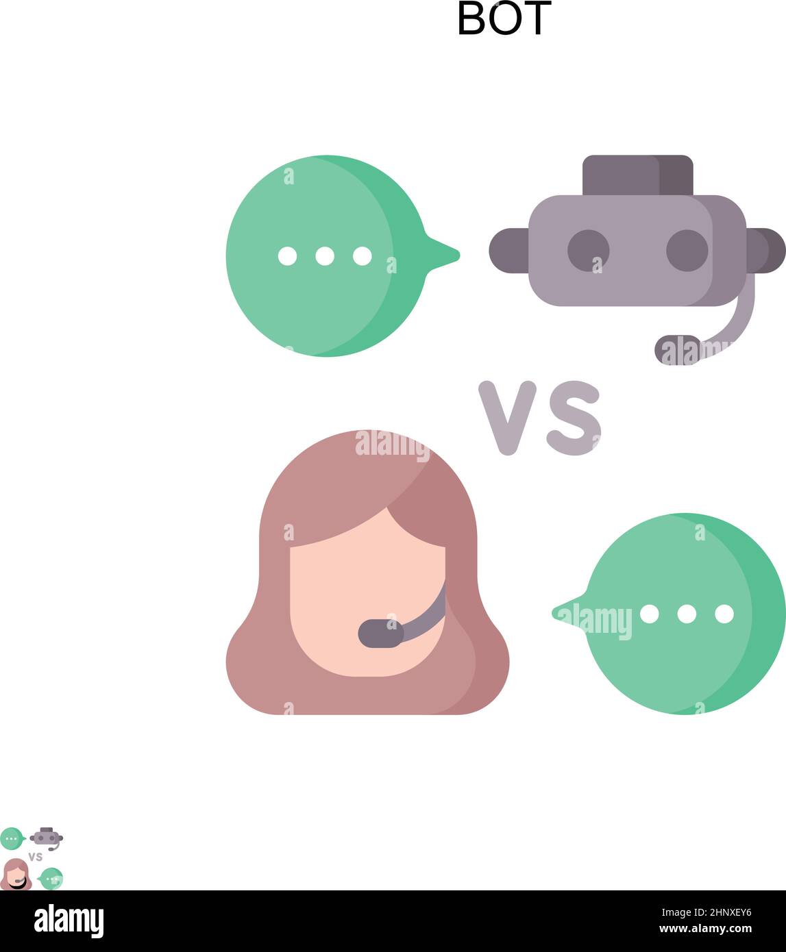 Bot Simple vector icon. Illustration symbol design template for web ...