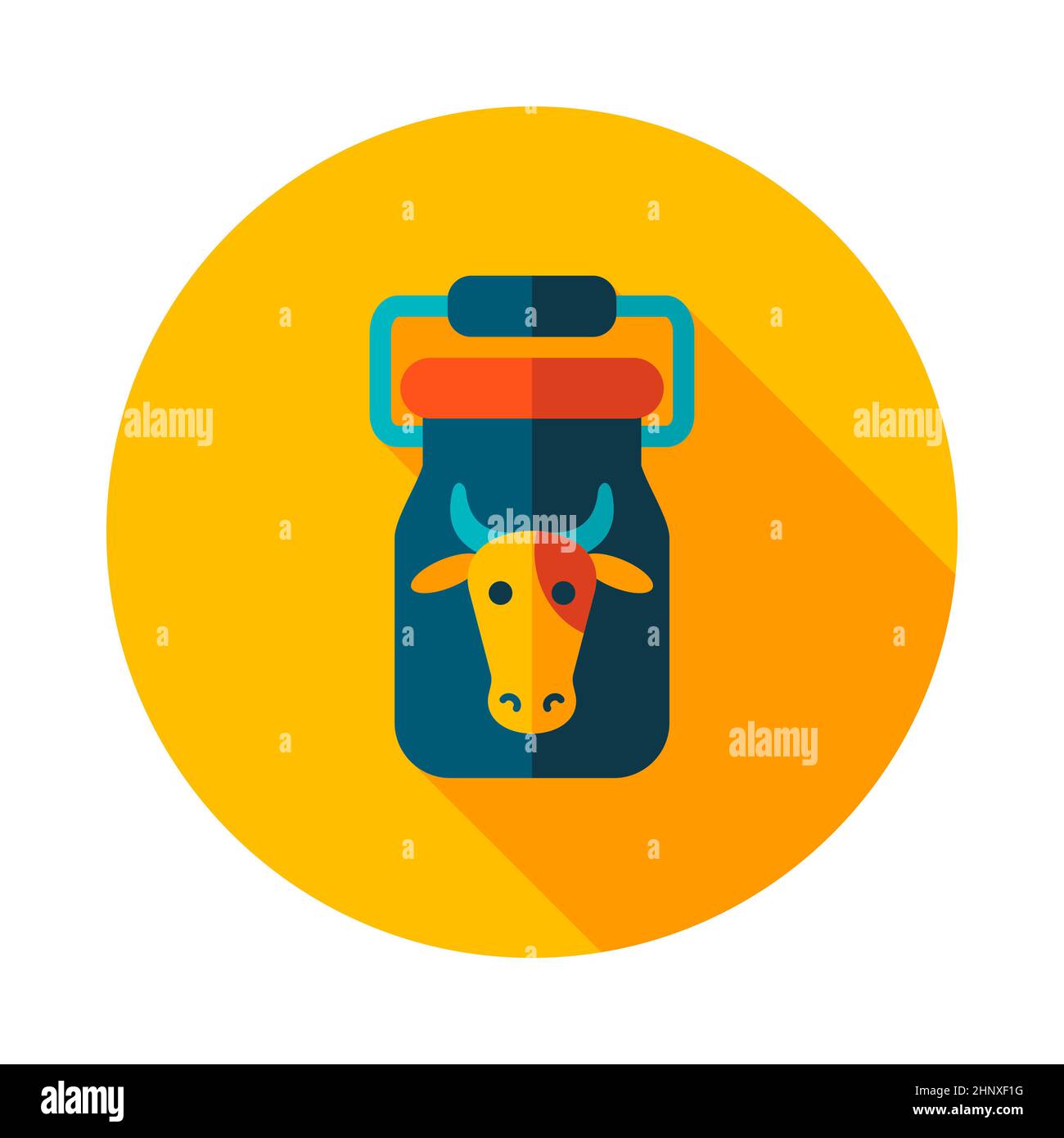 Can container for milk icon. Farm animal sign. Graph symbol for your ...
