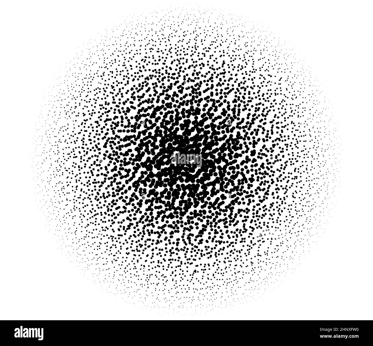 Random circles, dots halftone pattern. Pointillist, pointillism background. Stipple and stipping dotted texture Stock Vector