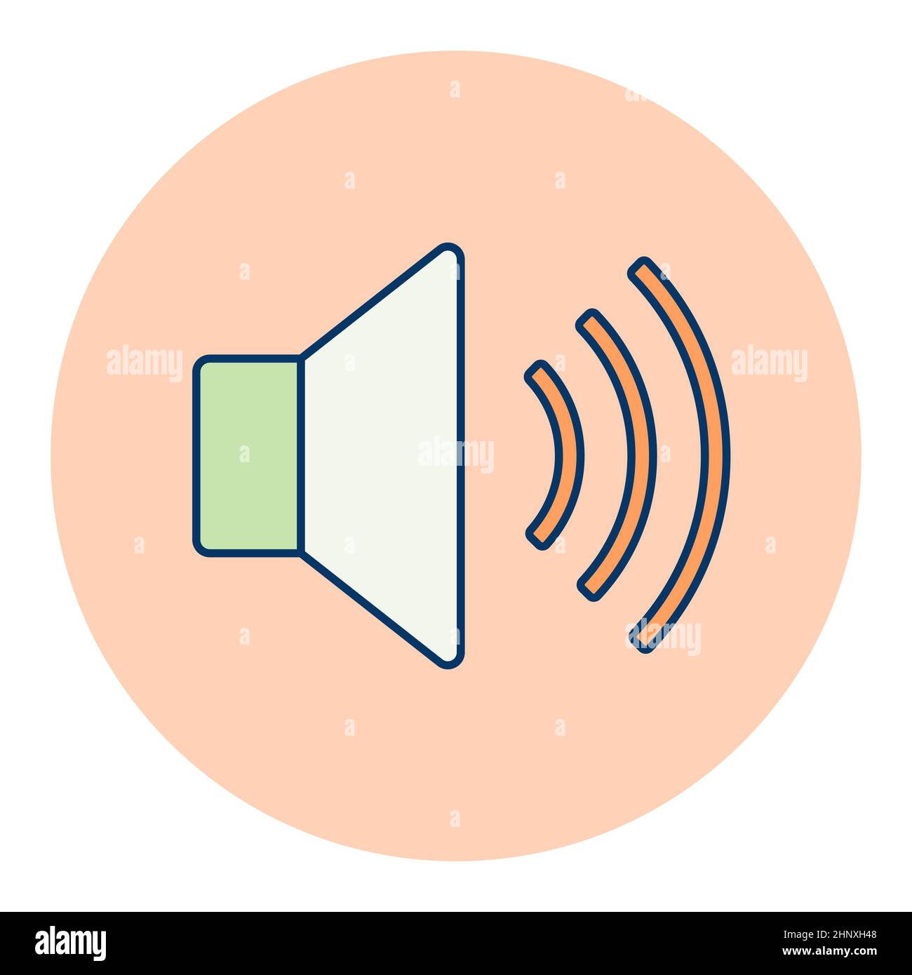 Max volume high color vector flat icon. Graph symbol for music and ...
