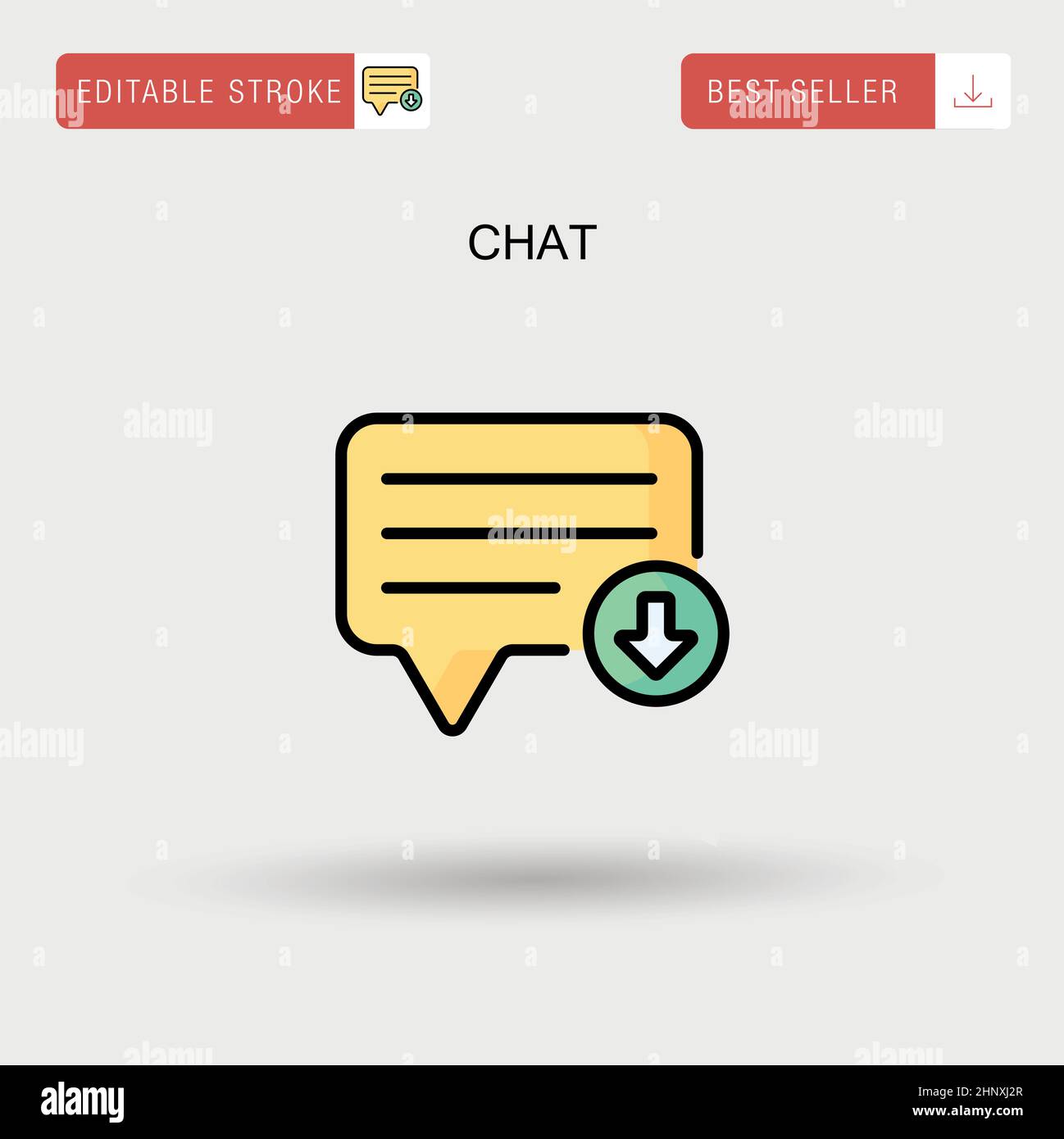 Chat Simple vector icon Stock Vector Image & Art - Alamy