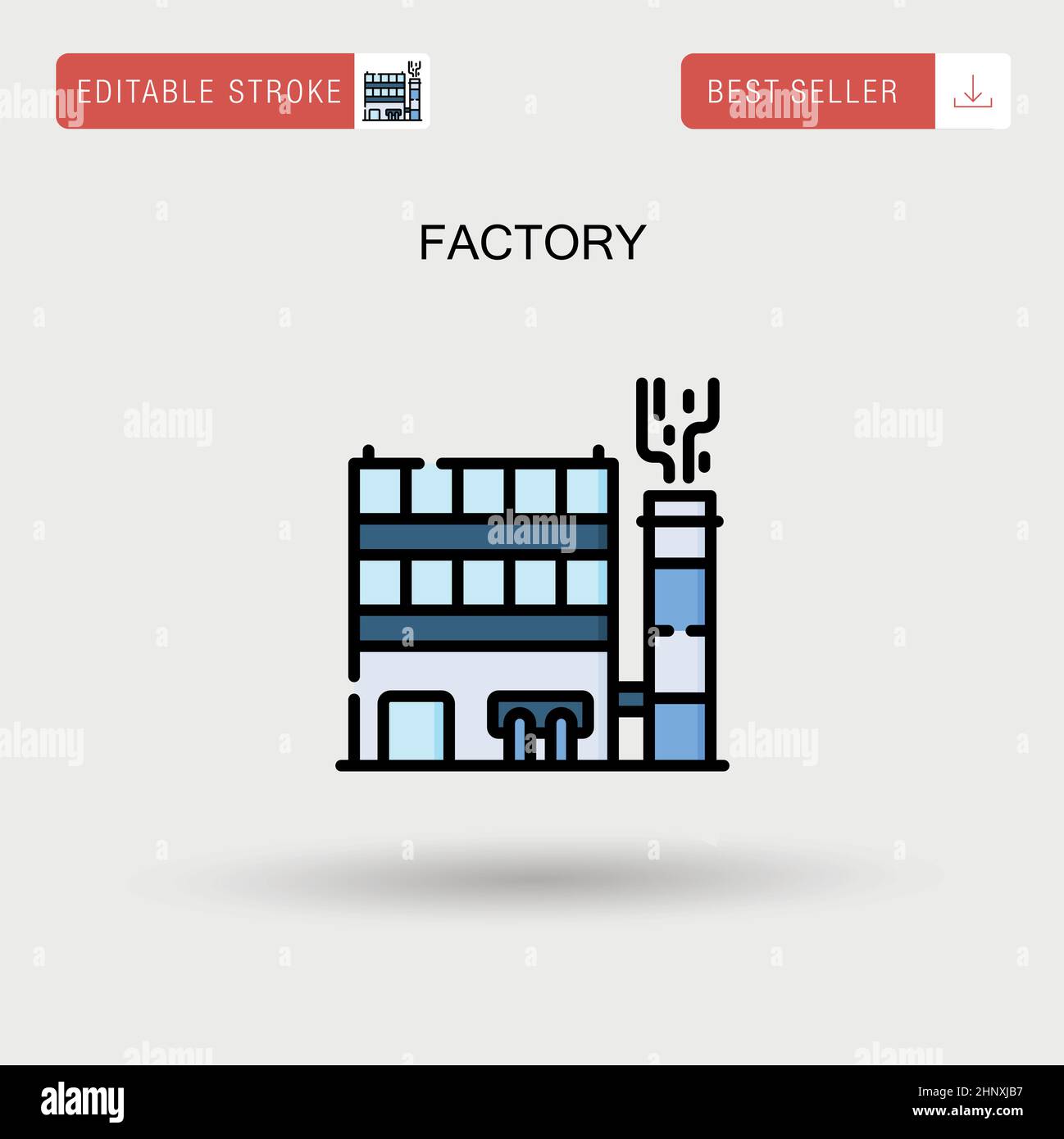 Factory Simple vector icon Stock Vector Image & Art - Alamy
