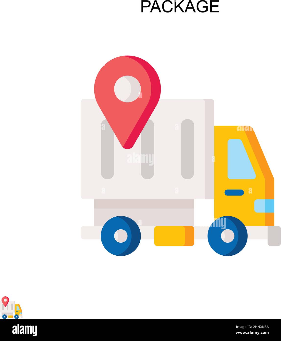 Package Simple vector icon. Illustration symbol design template for web ...