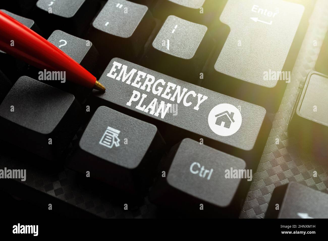 Inspiration showing sign Emergency Plan, Internet Concept procedures for handling sudden or unexpected situations Retyping Old Notes, Playing Text Gam Stock Photo