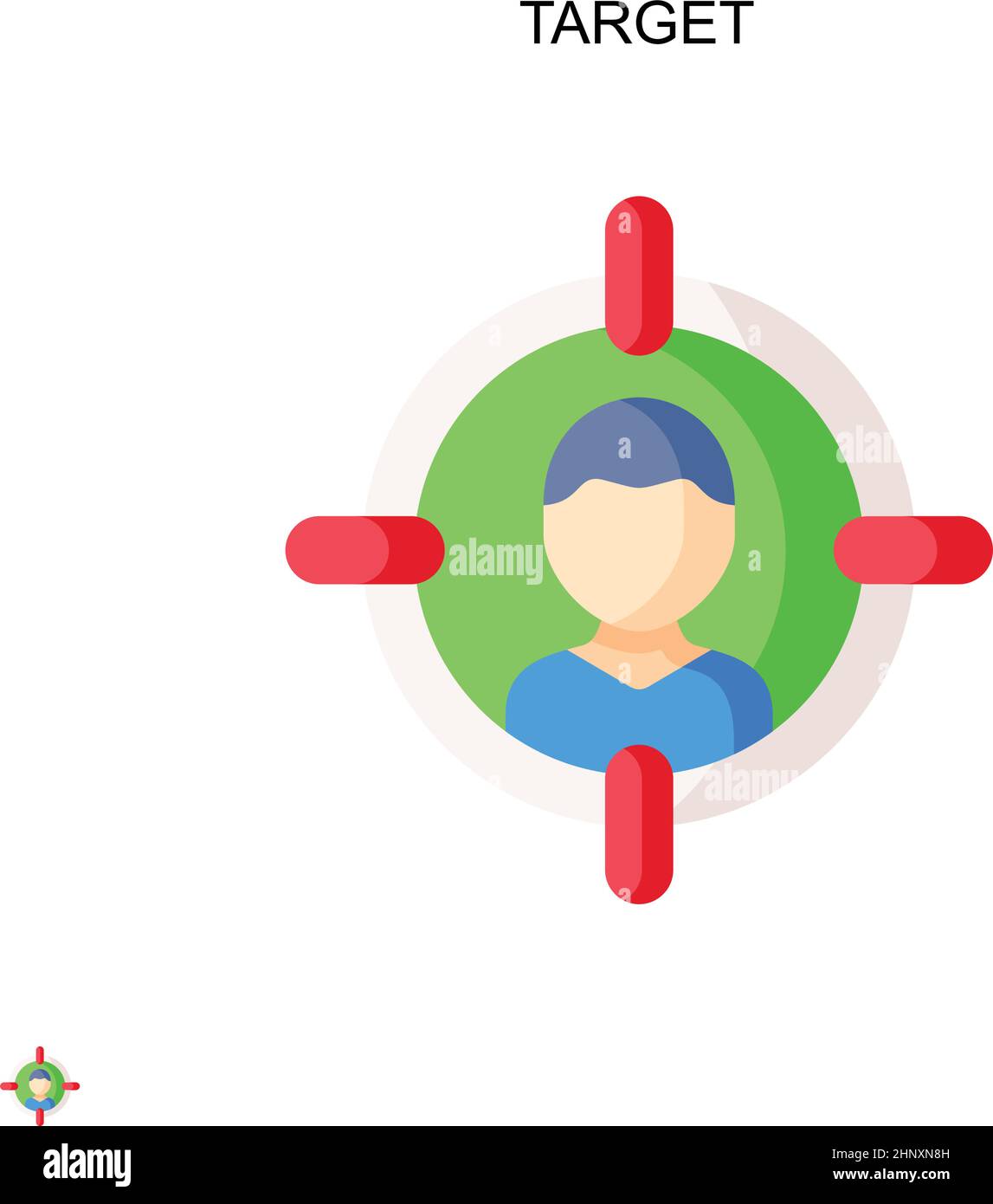 Target Simple vector icon. Illustration symbol design template for web ...