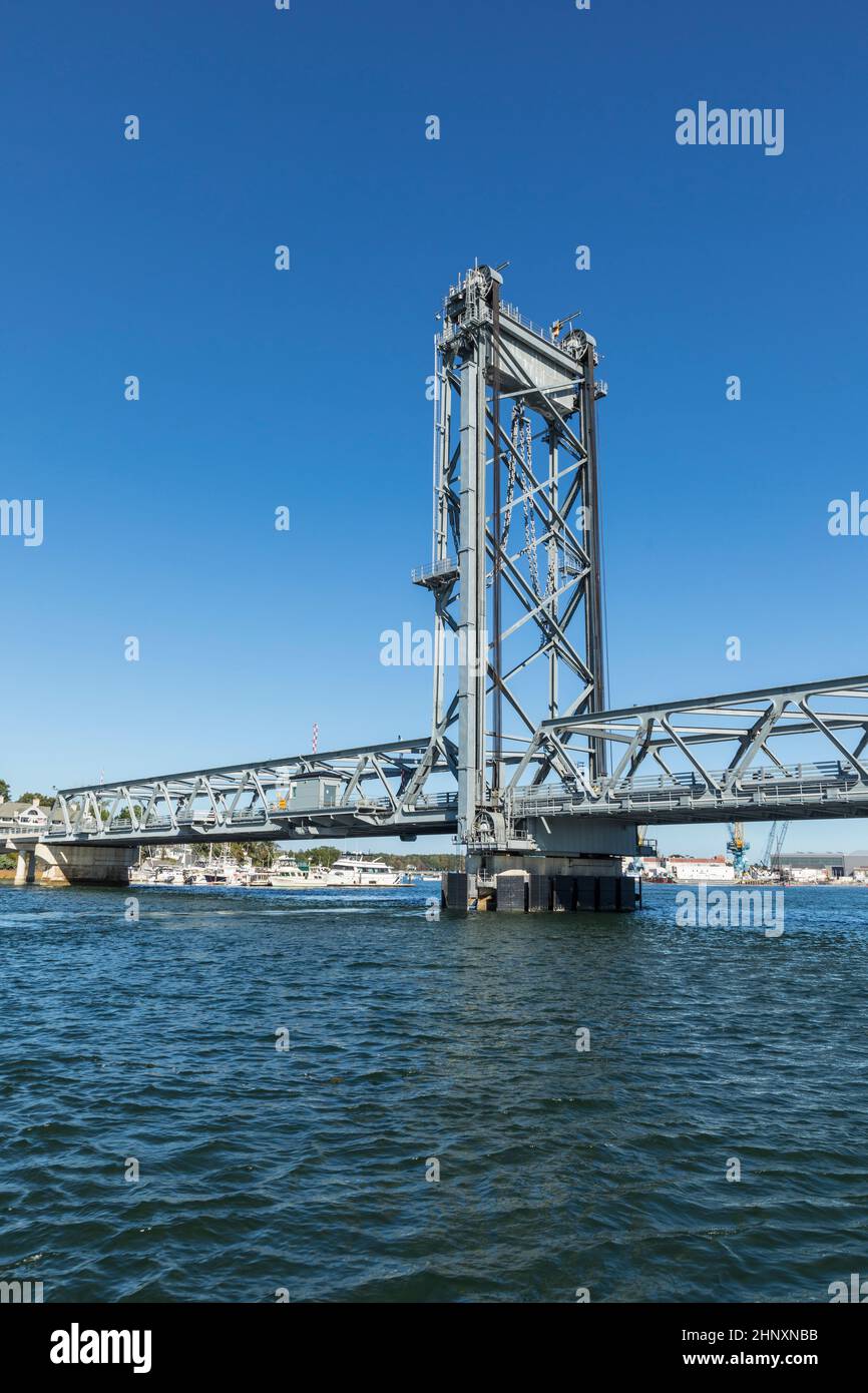 The Memorial Bridge Over The Piscataqua River, In Portsmouth, Which ...