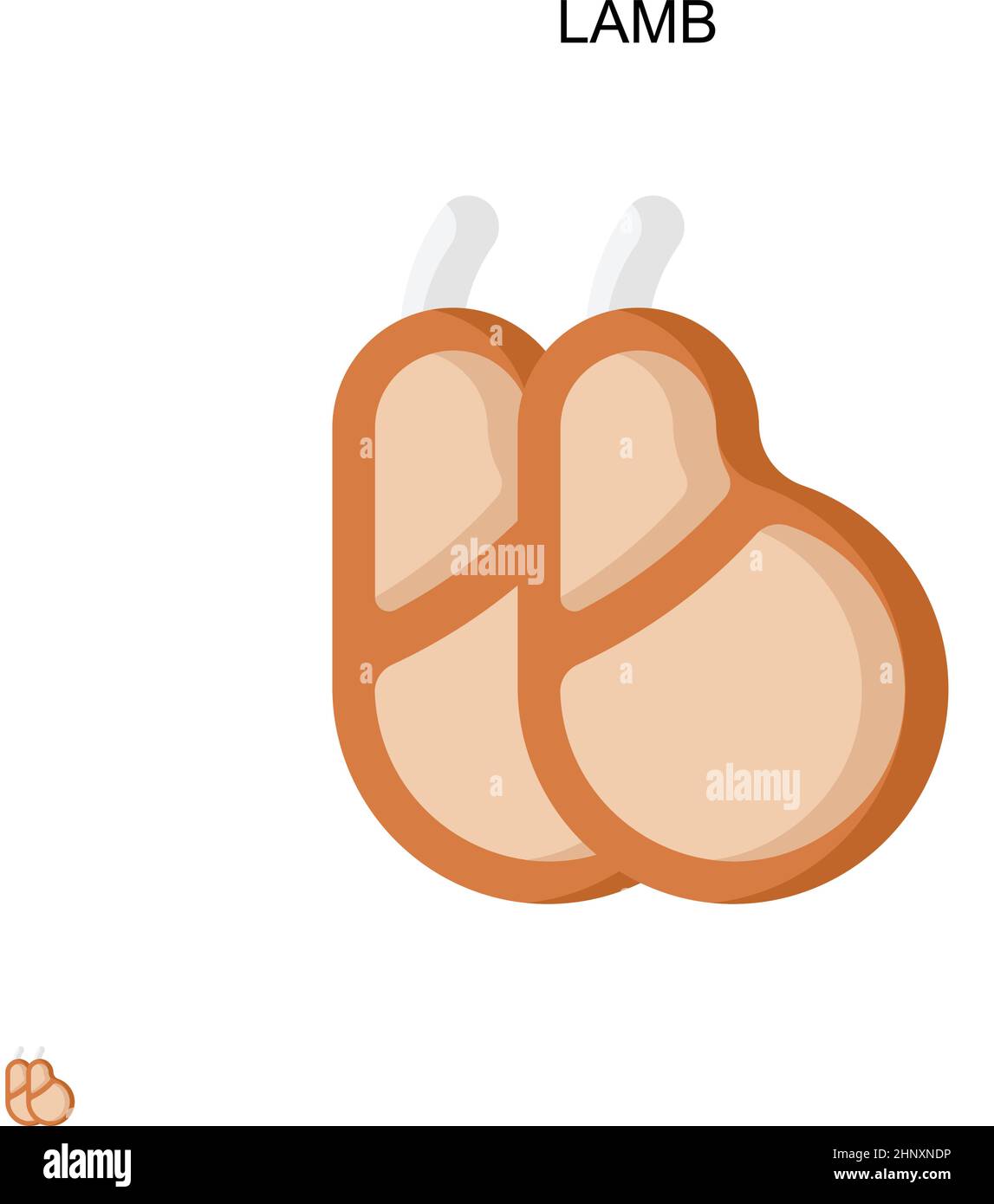 Rosemary lamb chop Stock Vector Images - Alamy