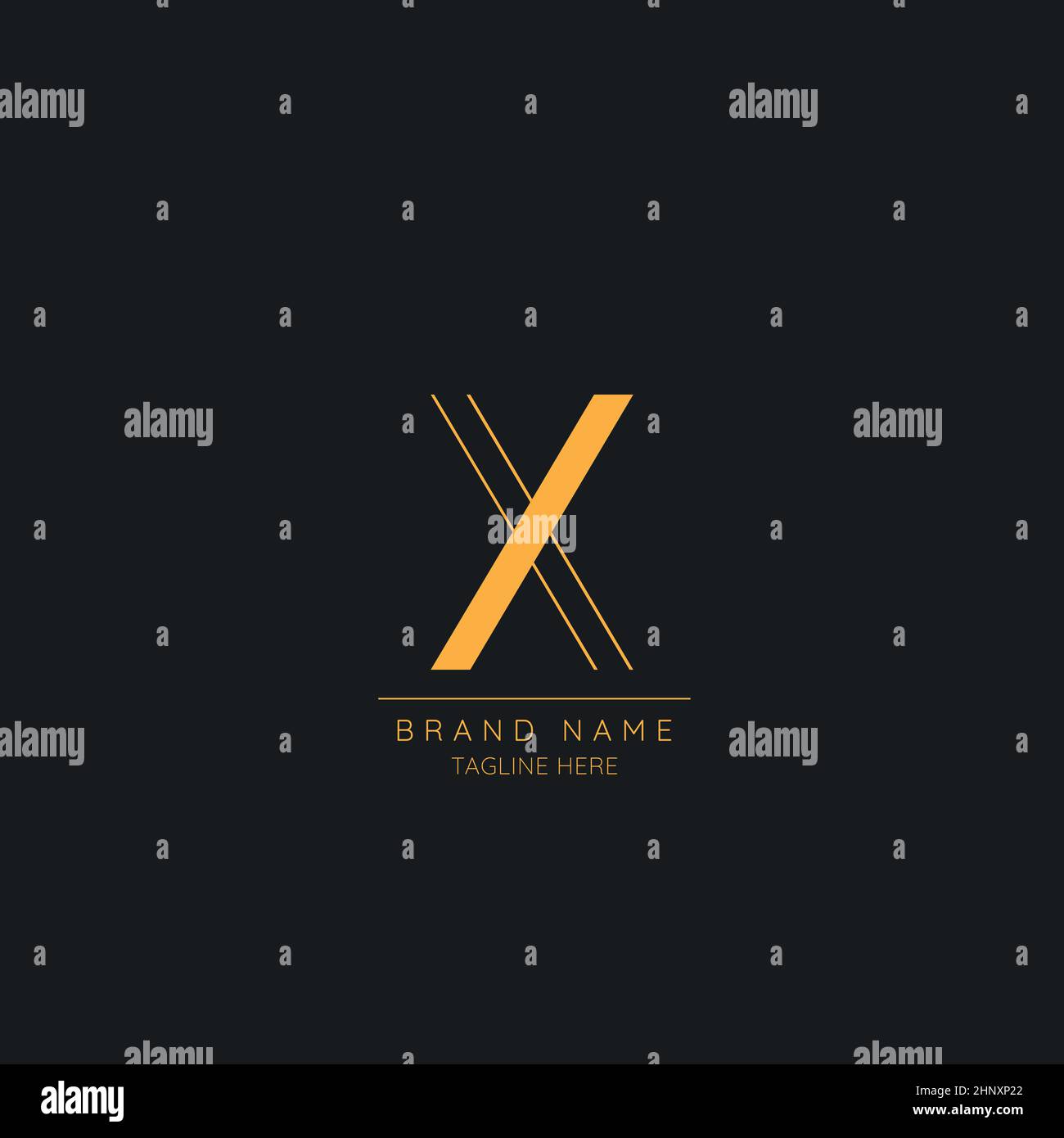 Modern and creative X logo design, Minimal Luxury initial based vector icon illustrations. Stock Vector