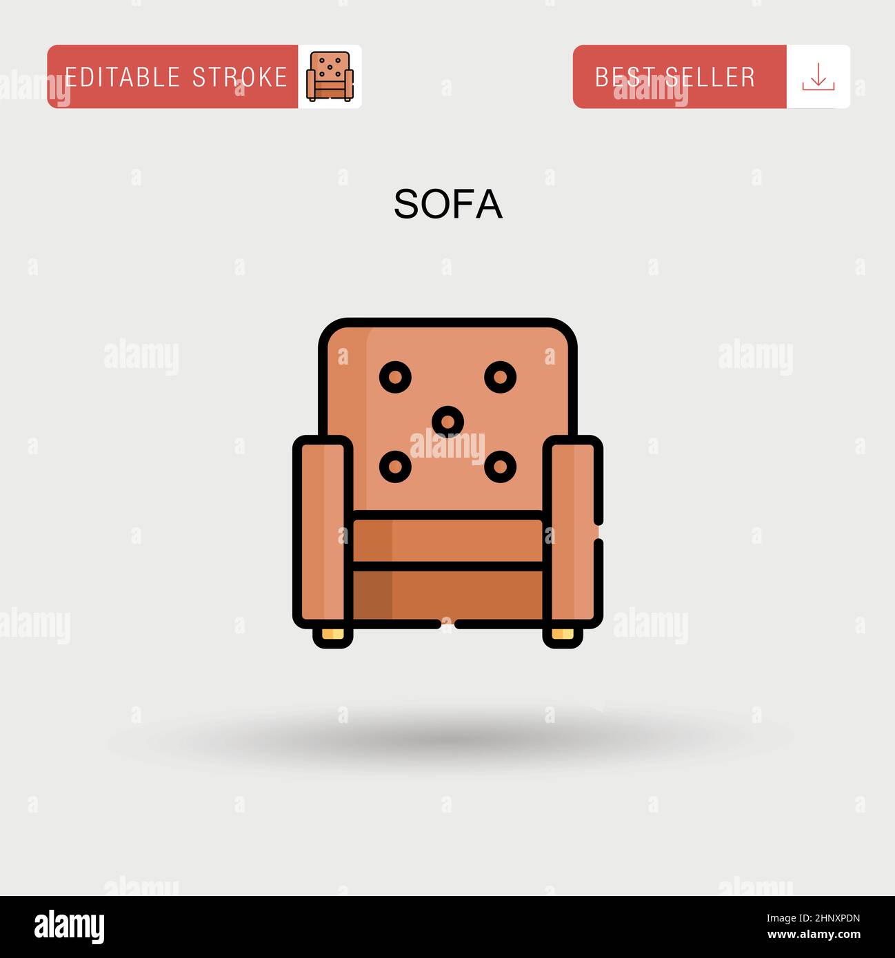 Sofa Simple Vector Icon Stock Vector Image And Art Alamy