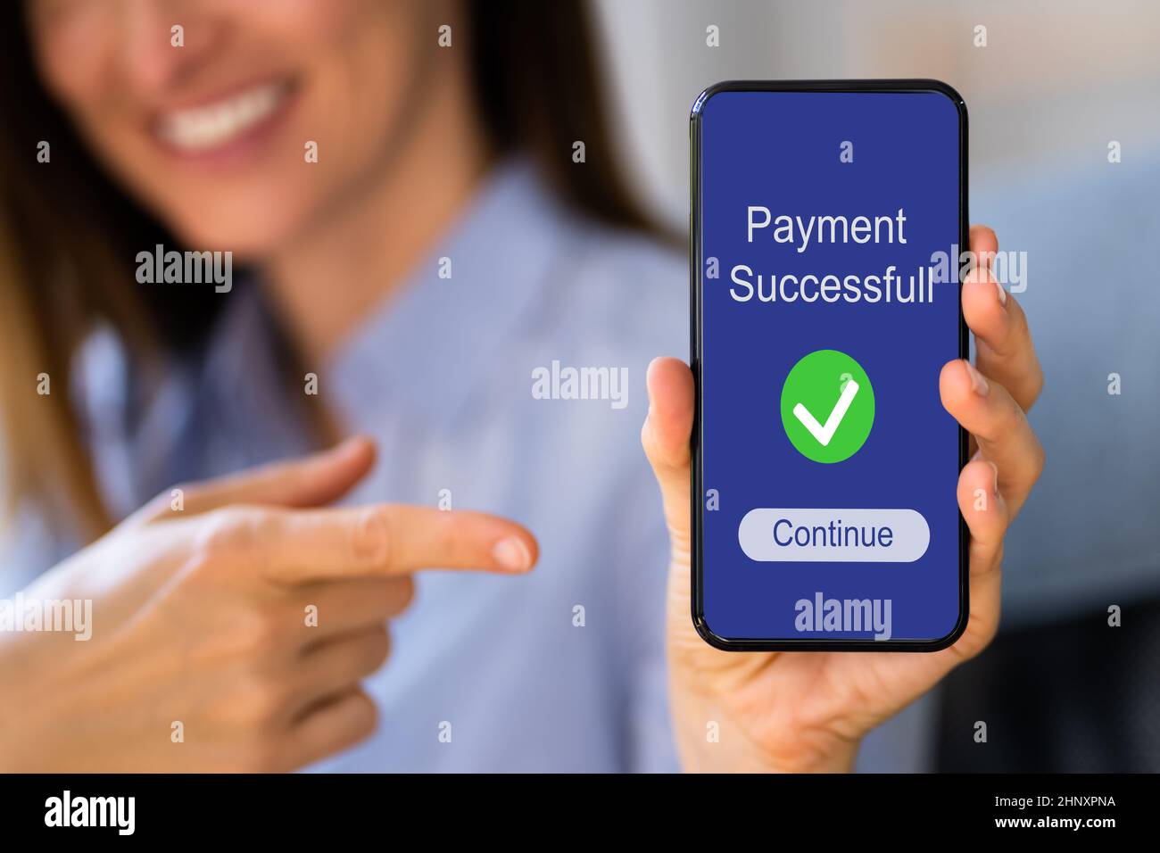 Online Money Transfer Confirmed. Rent Payment Success Stock Photo Alamy