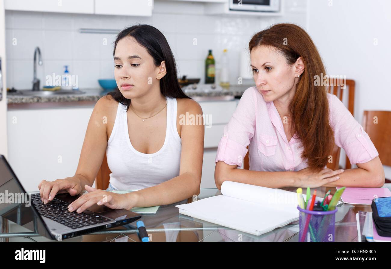 Mother upset about her daughter Stock Photo