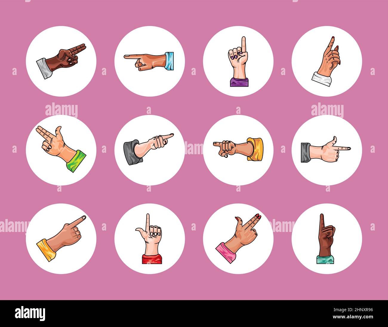 hands gestures pointing Stock Vector Image & Art Alamy