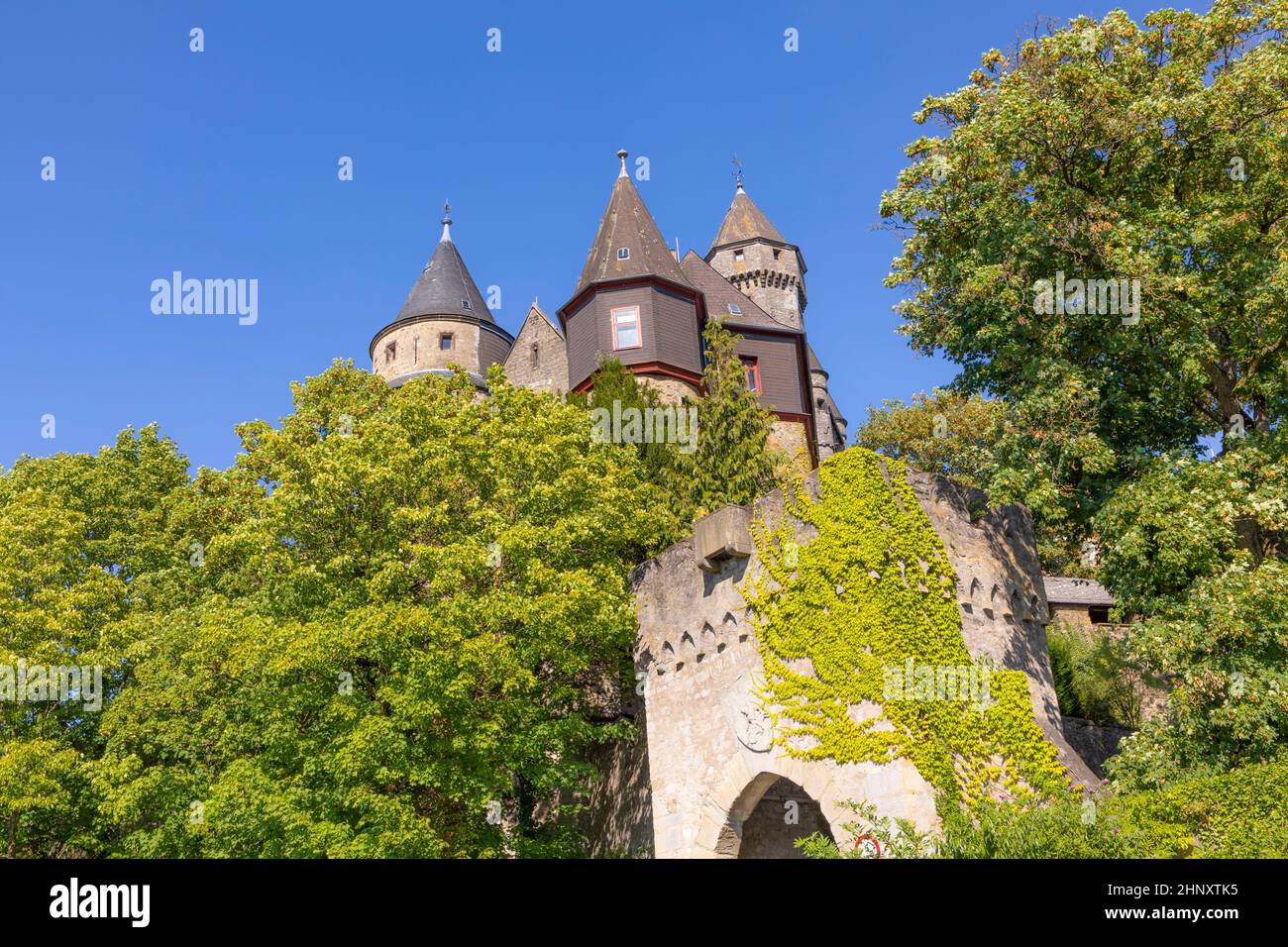 Medieval castle Braunfels on top of the hill in Hesse, Germany Stock