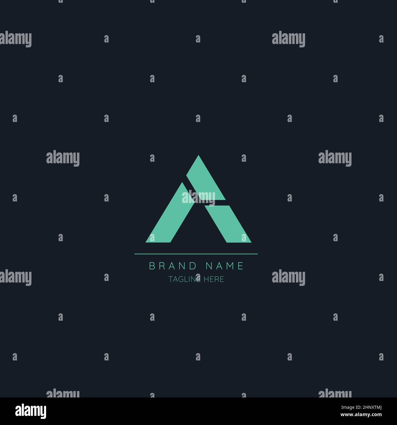 Minimal Luxury A logo design, initial based vector icon illustrations. Stock Vector